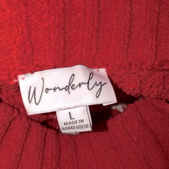 Wonderly red knit sweater size large - Picture 4 of 6